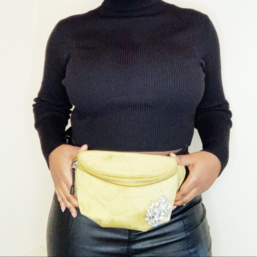 Reassembled NYC Velvet Fanny Pack Bag